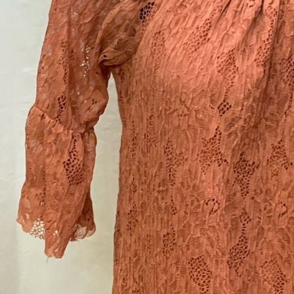 Small Maurice’s blush pink off the shoulder lined lace midi mini dress - Picture 3 of 13